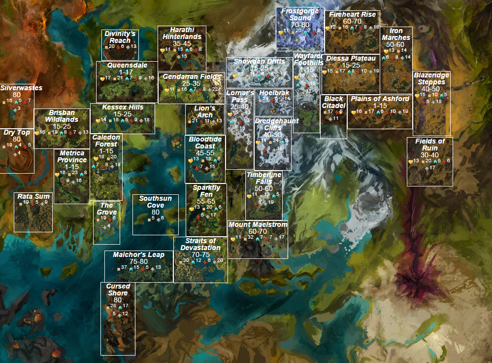 Interactive Map of Tyria - The Black Rose Sector in Guild Wars 2 on Maguuma